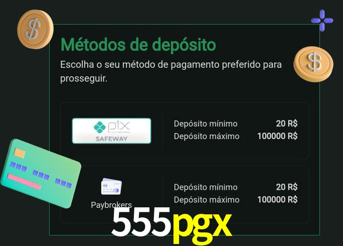 O cassino 555pgx oferece uma grande variedade de métodos de pagamento